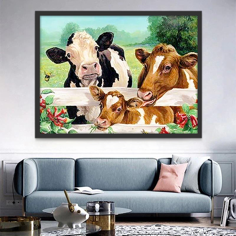 Famille des Vaches Peinture par Numéros
