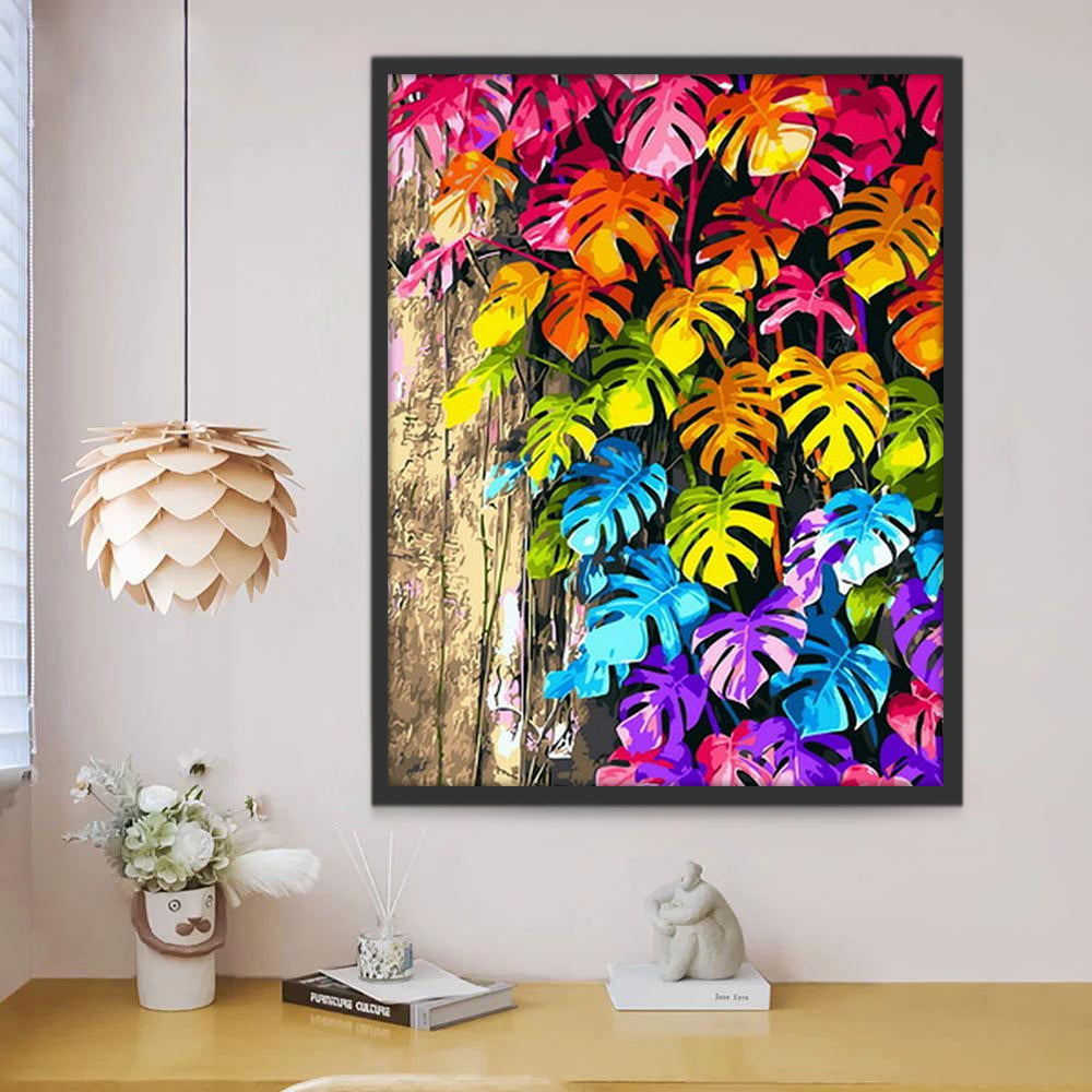 Faux Philodendron Multicolore Peinture par Numéros