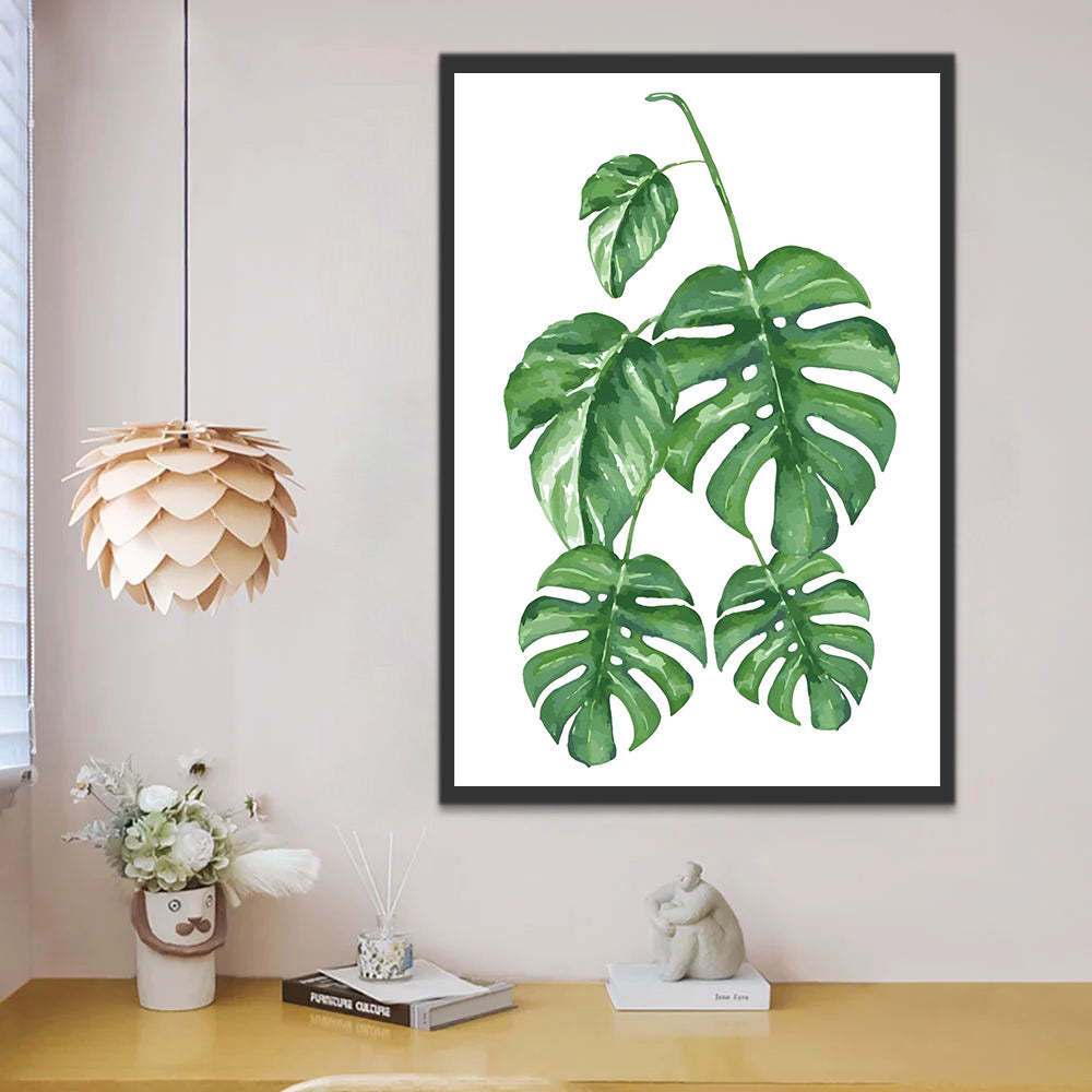 Faux Philodendron Vert Peinture par Numéros