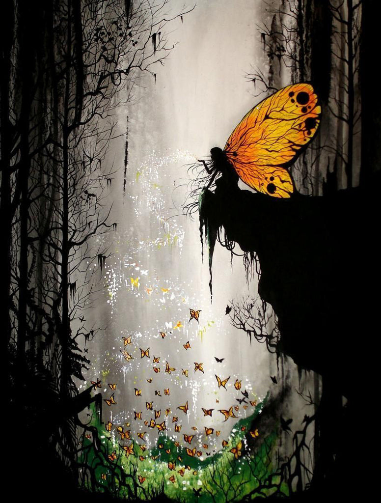 Fée Papillon Solitaire Peinture par Numéros