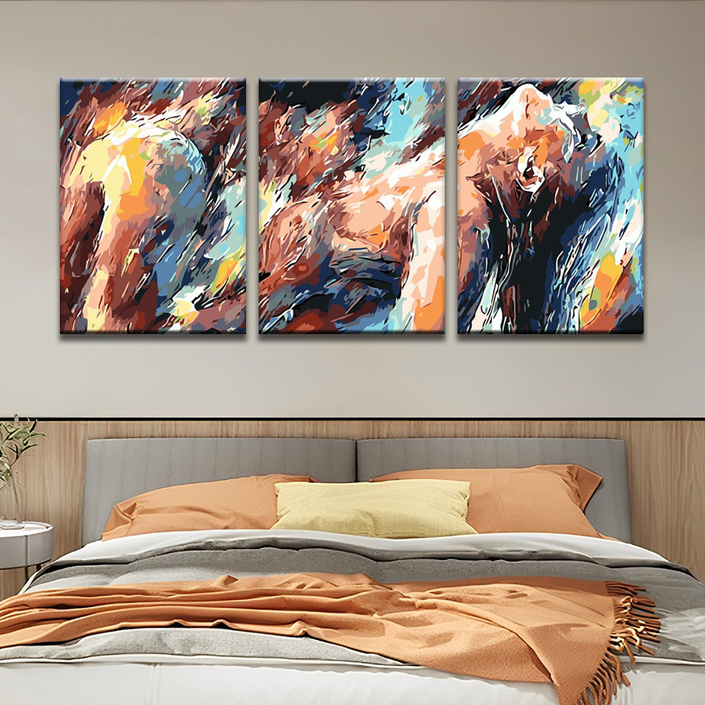 Femme Abstraite 3 Partie Peinture par Numéros