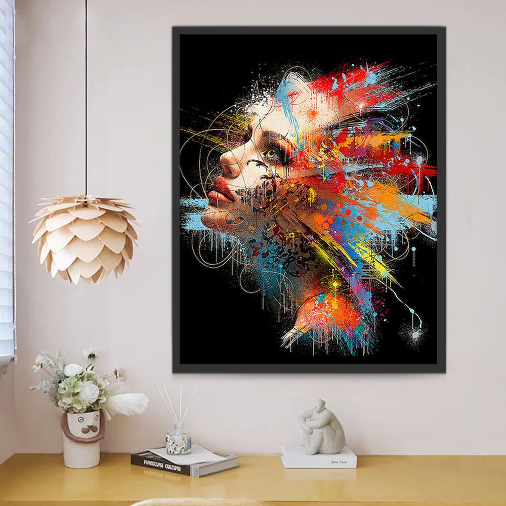 Femme Abstraite Peinture par Numéros