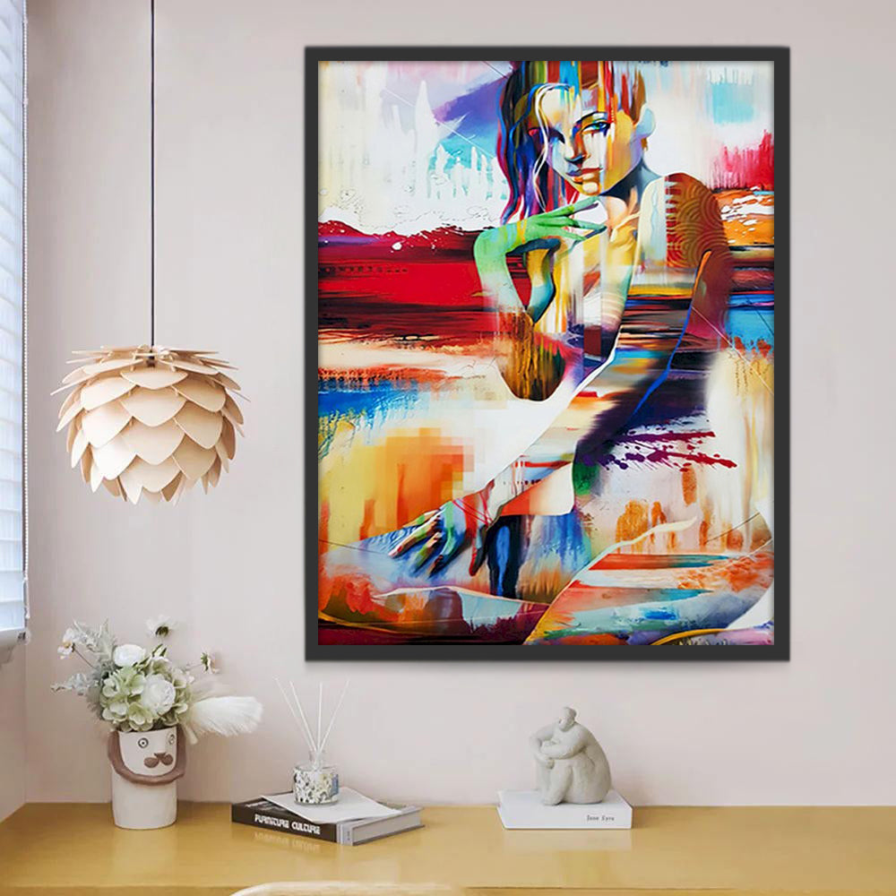 Femme Abstraite Peinture par Numéros