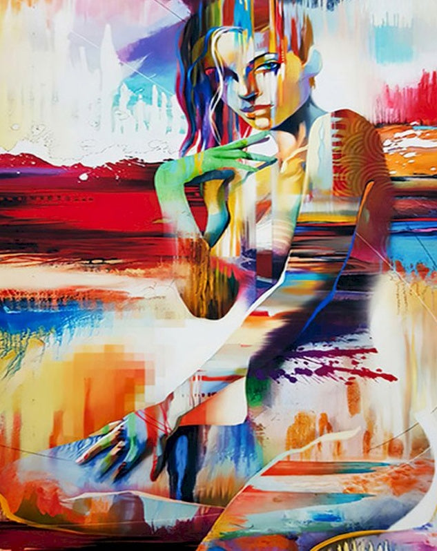 Femme Abstraite Peinture par Numéros