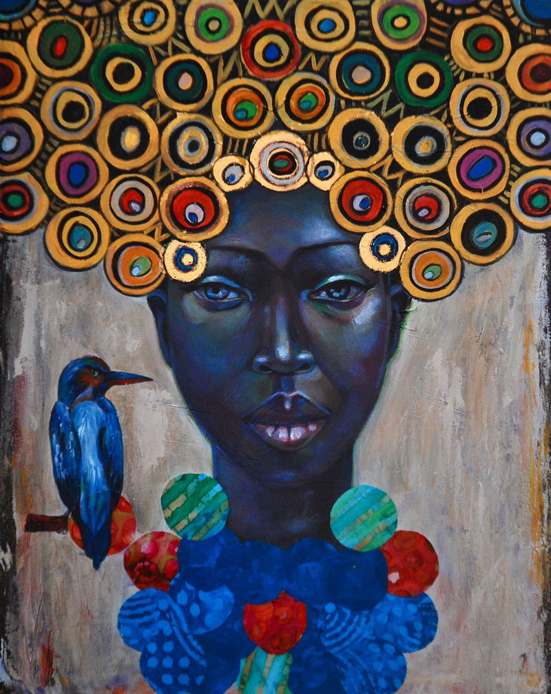 Femme Africaine Abstraite Peinture par Numéros
