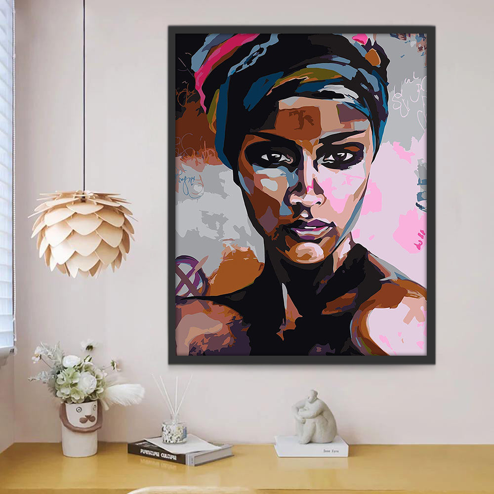 Femme Africaine Sexy Peinture par Numéros