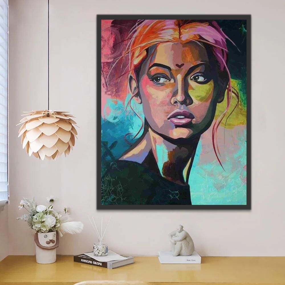Femme Afro Peinture par Numéros