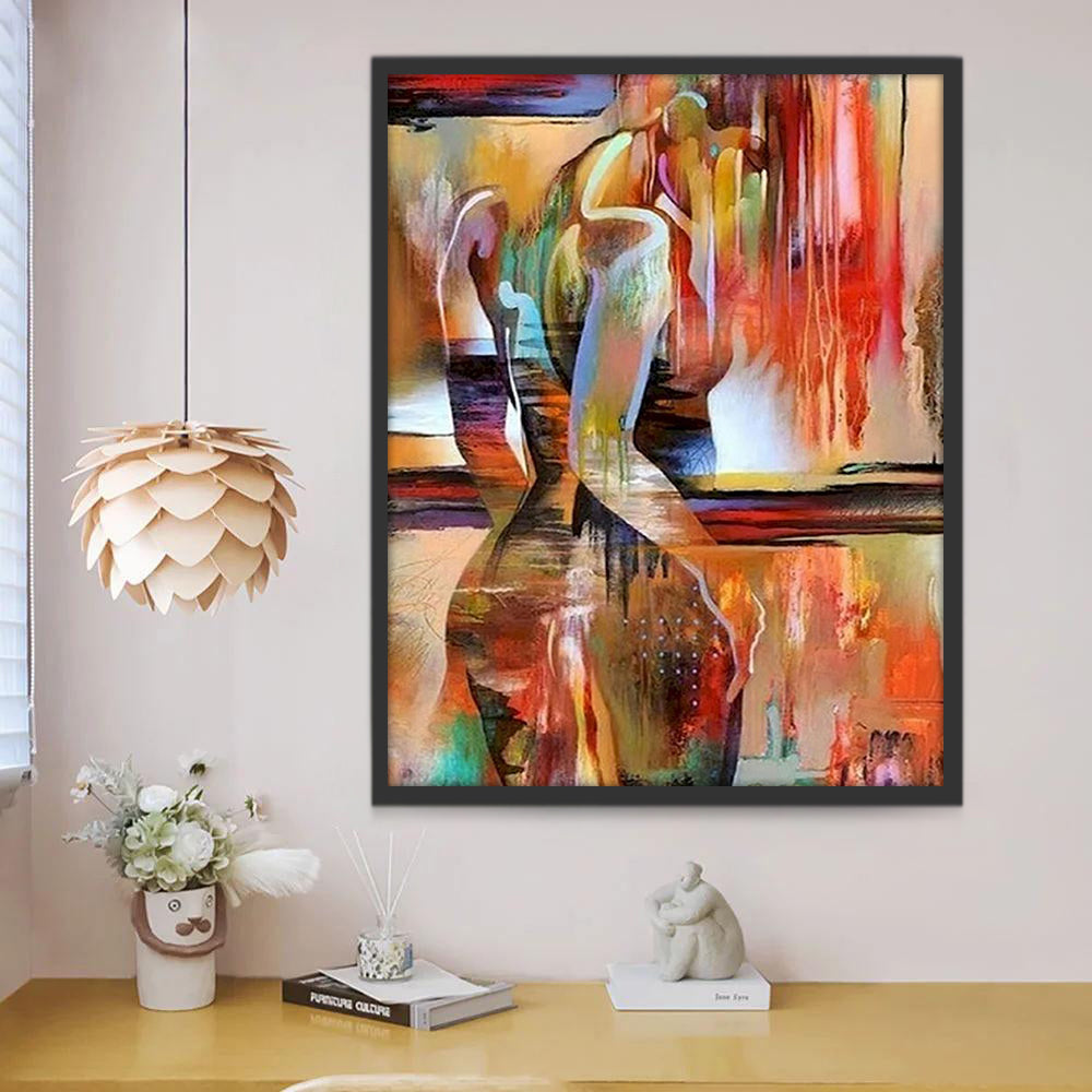 Femme Art Abstrait Peinture par Numéros