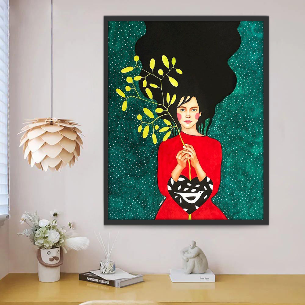 Femme aux Cheveux Ebouriffé Peinture par Numéros