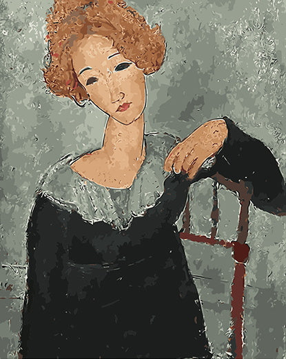 Femme aux Cheveux Roux Peinture par Numéros