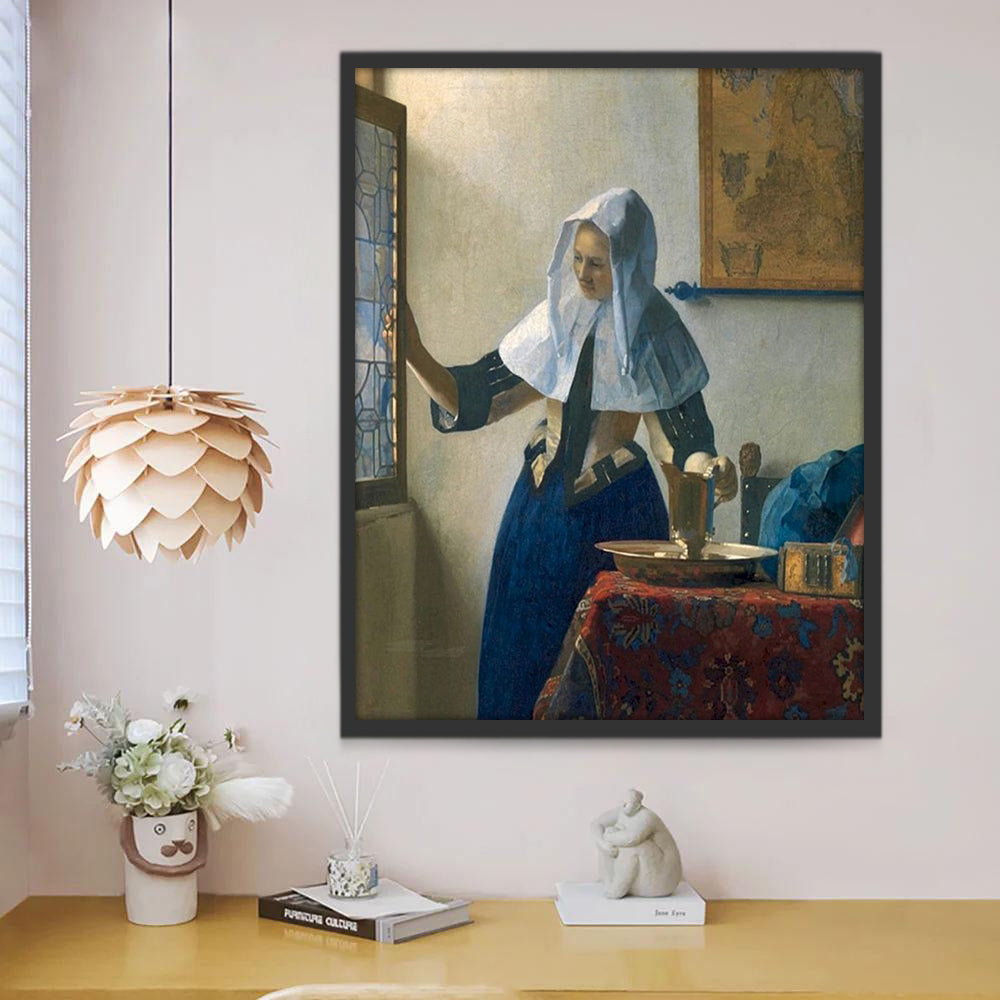 Femme avec une cruche d'eau Peinture par Numéros