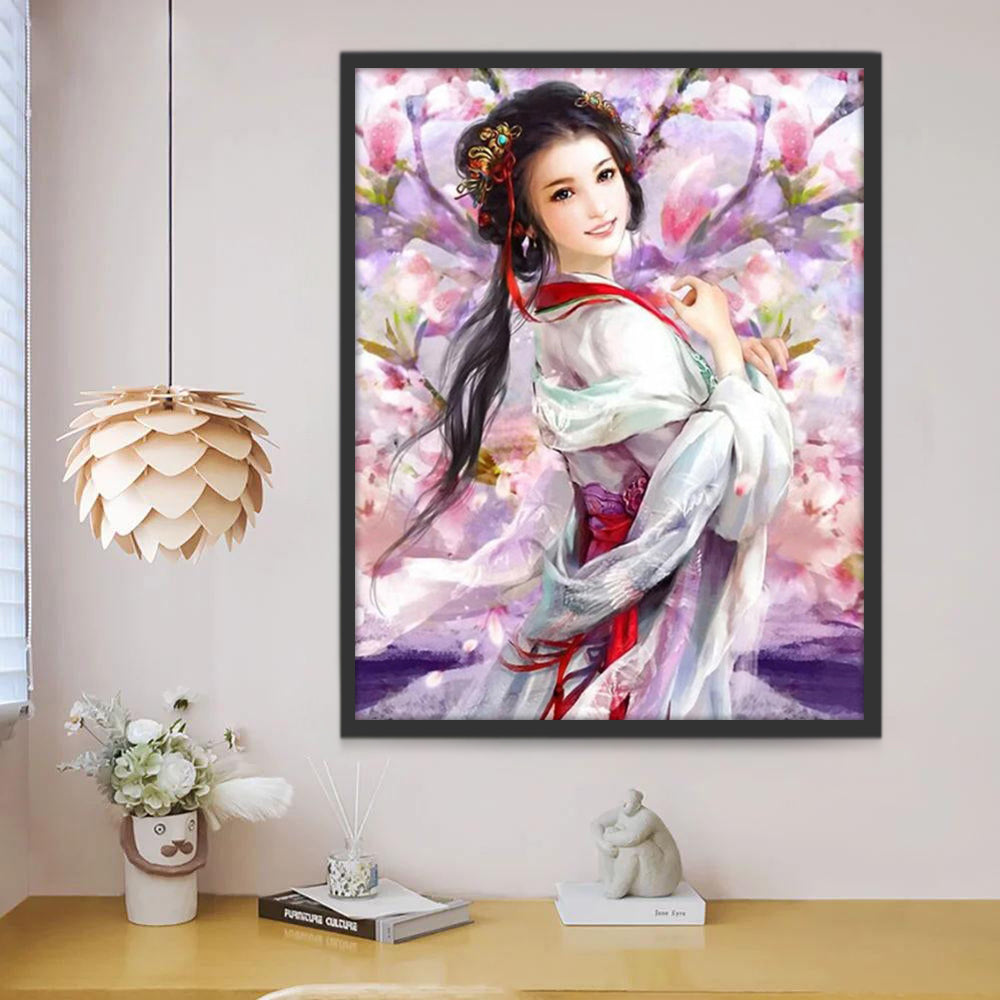 Femme Chinoise Peinture par Numéros