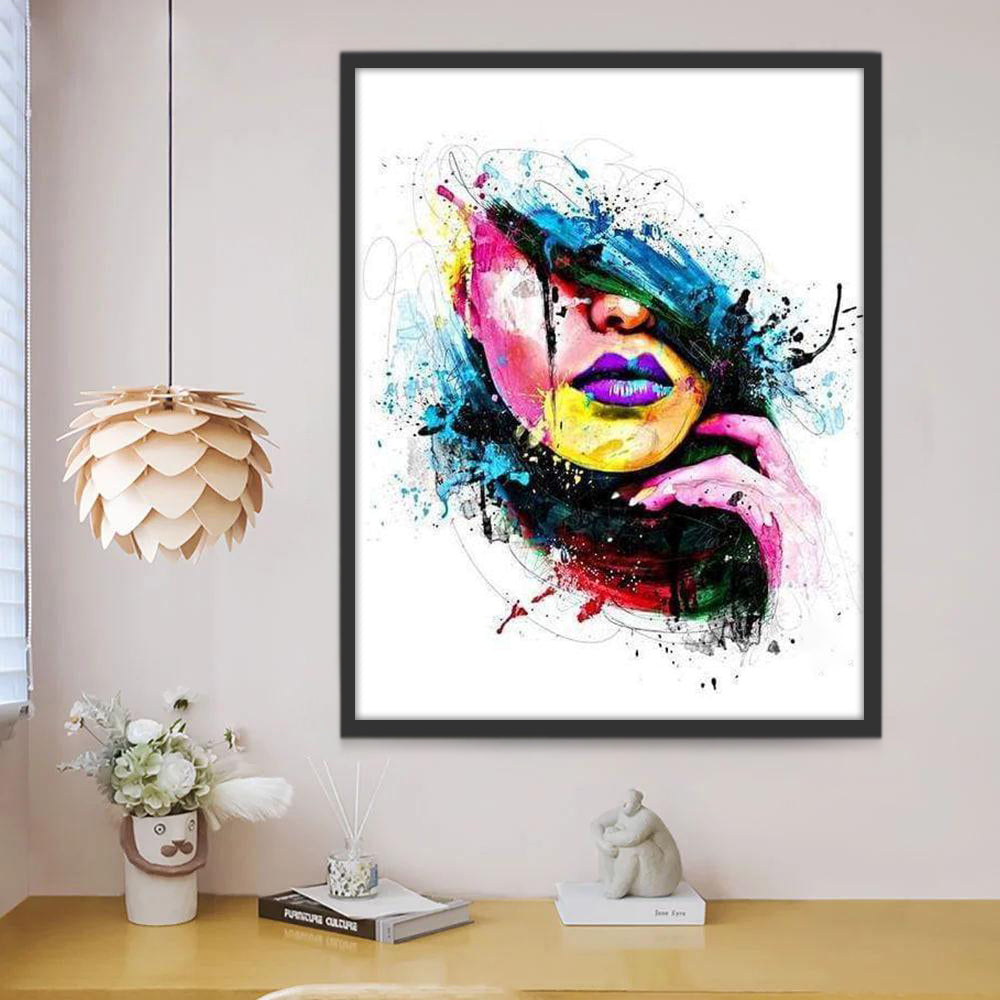 Femme Colorée Peinture par Numéros