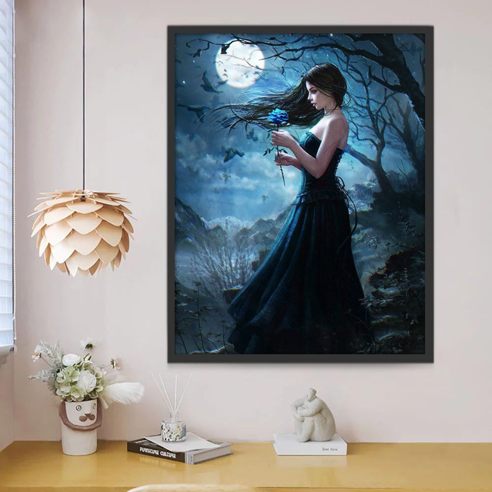 Femme dans la Nuit Peinture par Numéros