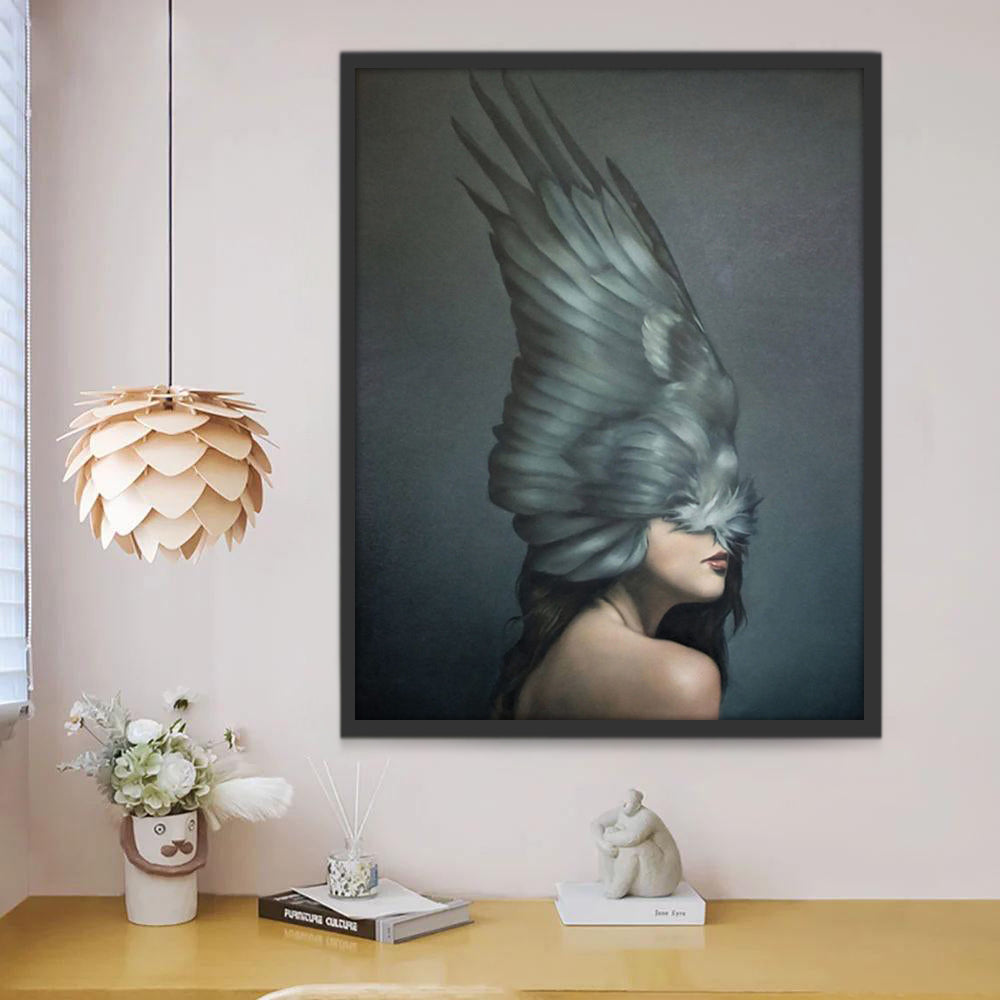 Femme et Ailes Peinture par Numéros