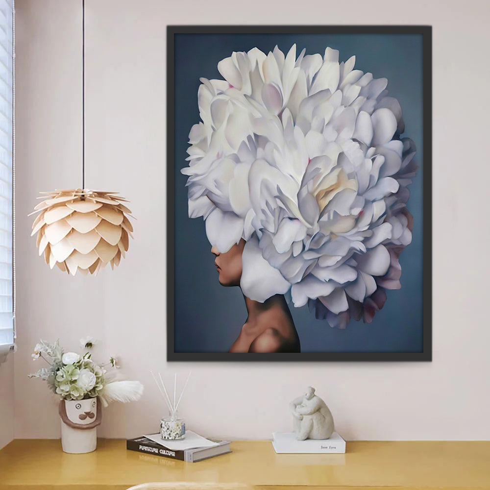 Femme et Fleurs Vivantes Peinture par Numéros