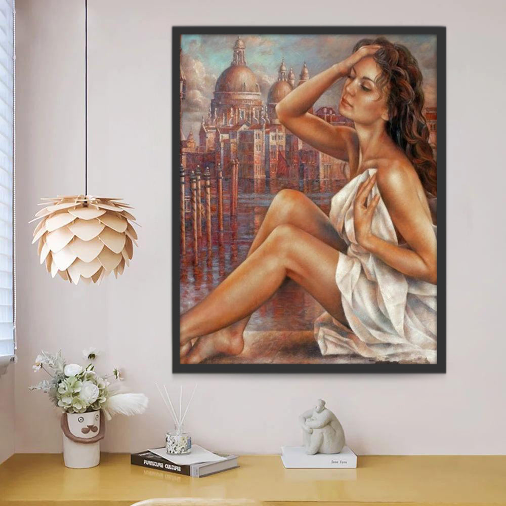 Femme et Venise Peinture par Numéros