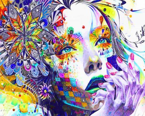 Femme Fleur Peinture par Numéros
