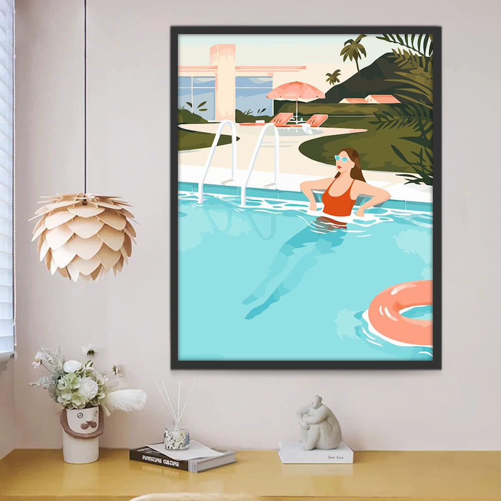 Femme Heureuse Peinture par Numéros