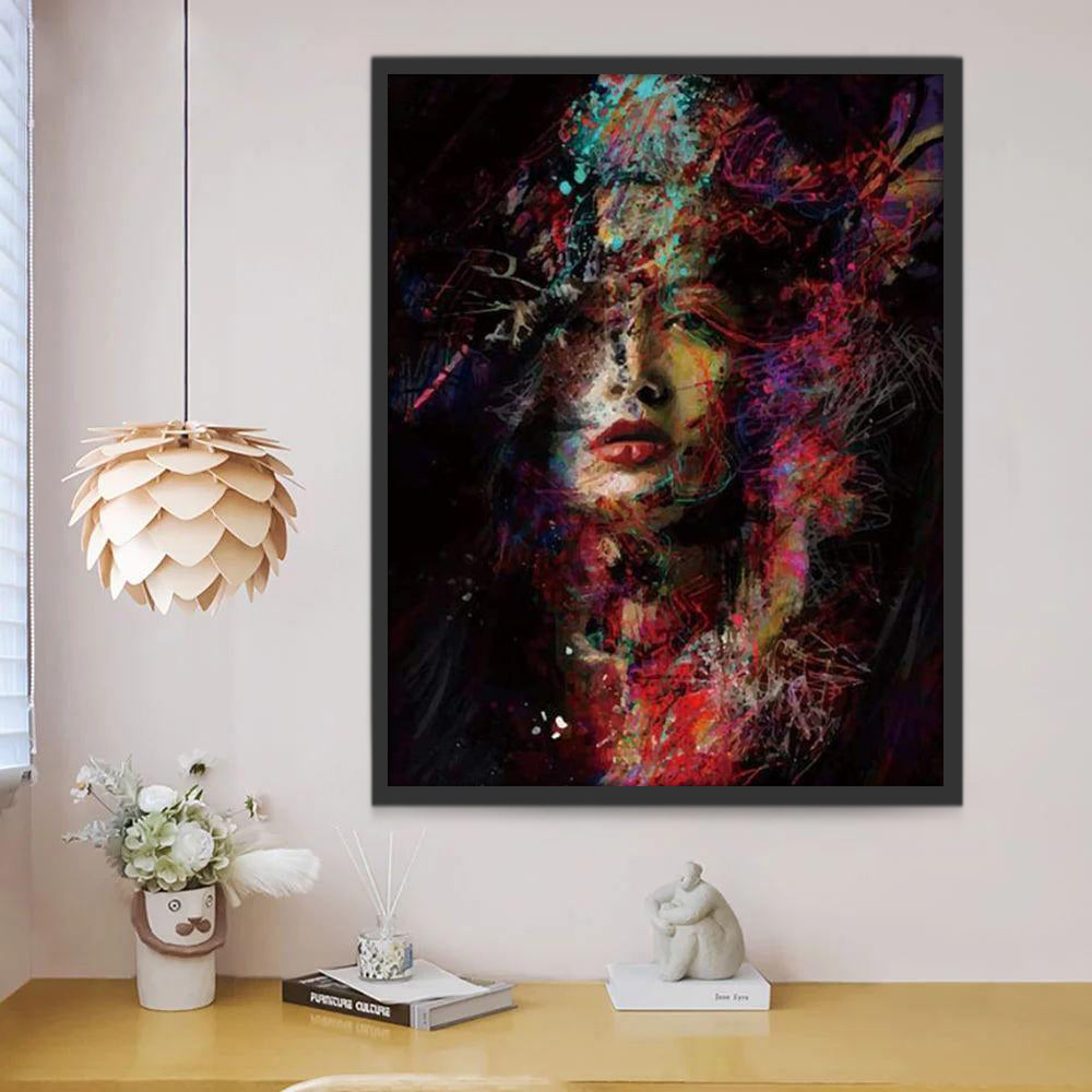 Femme Multicolore Peinture par Numéros