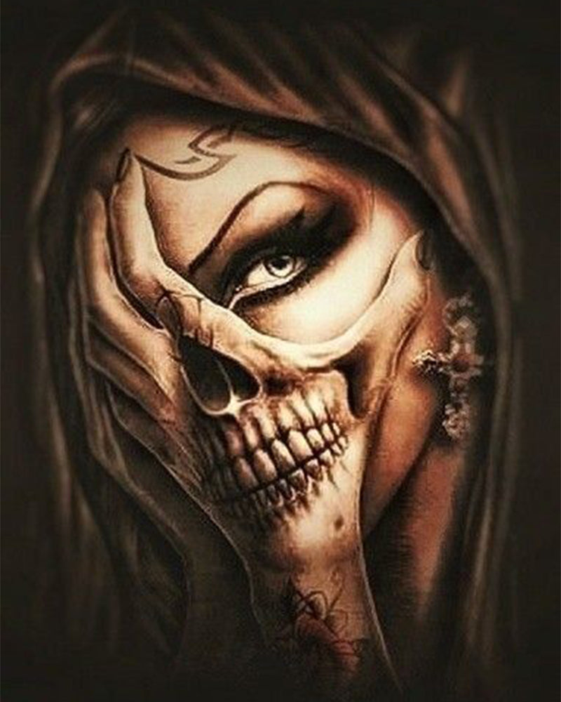 Femme Squelette Peinture par Numéros