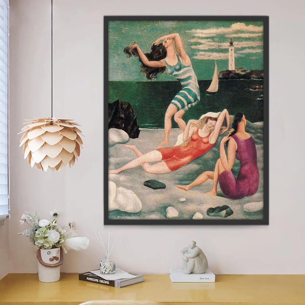 Femmes sur la Plage Art Abstrait Peinture par Numéros
