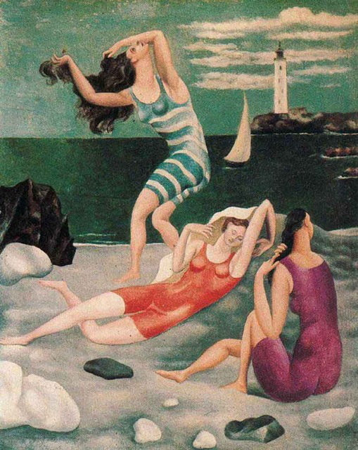 Femmes sur la Plage Art Abstrait Peinture par Numéros