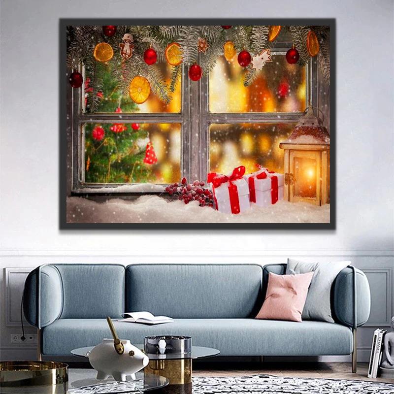 Fenêtre de Noël Peinture par Numéros