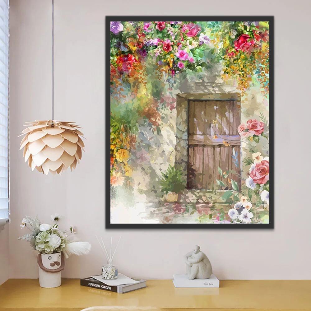 Fenêtre en Bois Peinture par Numéros
