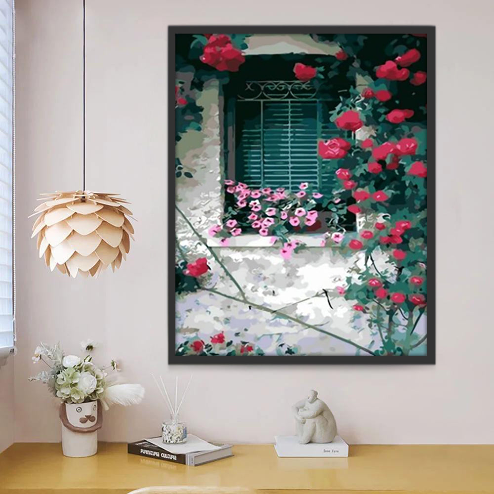 Fenêtre Frorale Peinture par Numéros