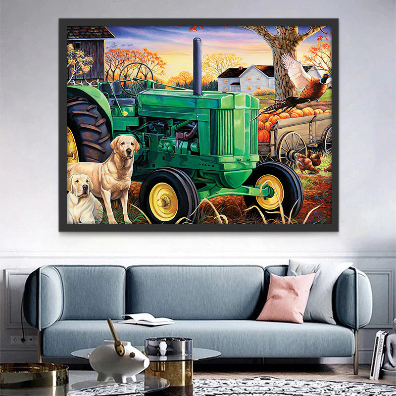 Ferme et Tracteur Peinture par Numéros