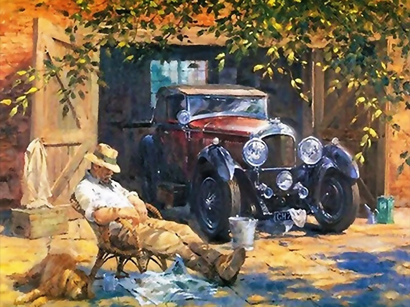 Fermier et tracteur Peinture par Numéros