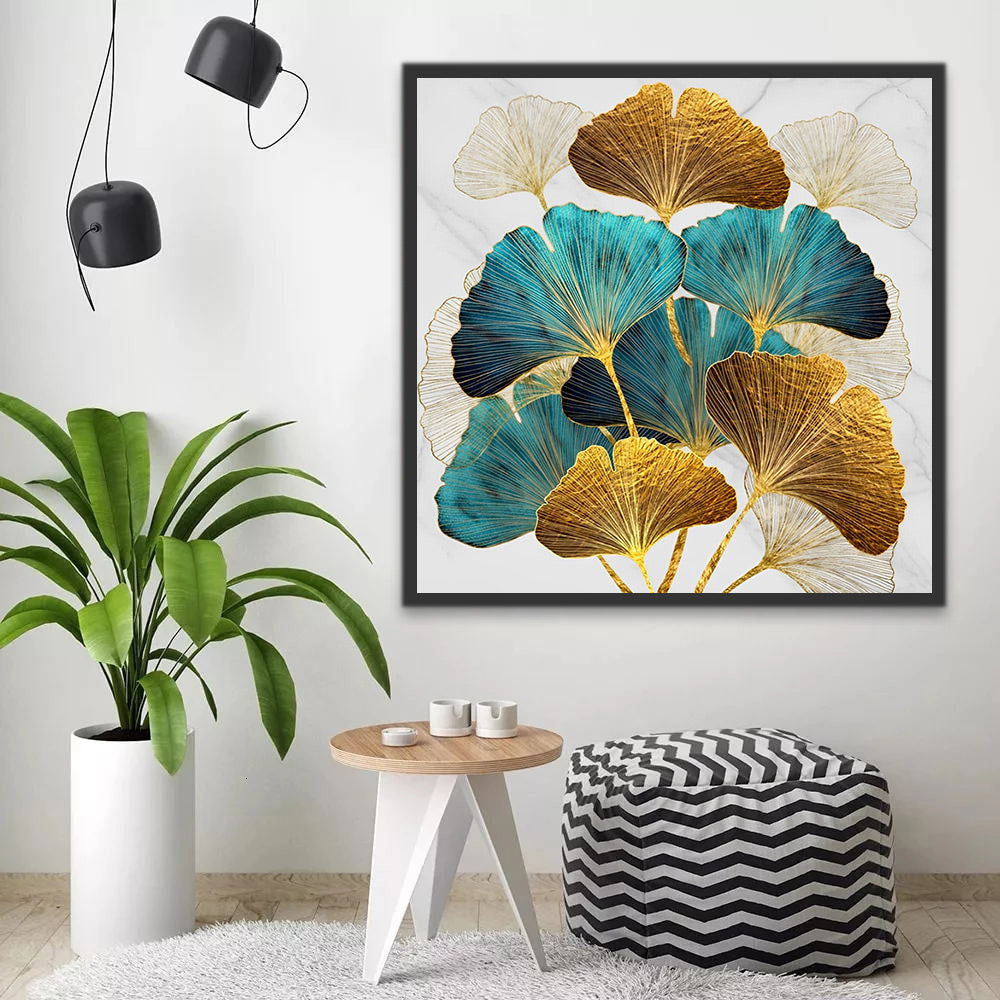 Feuilles de Ginkgo Plante Peinture par Numéros