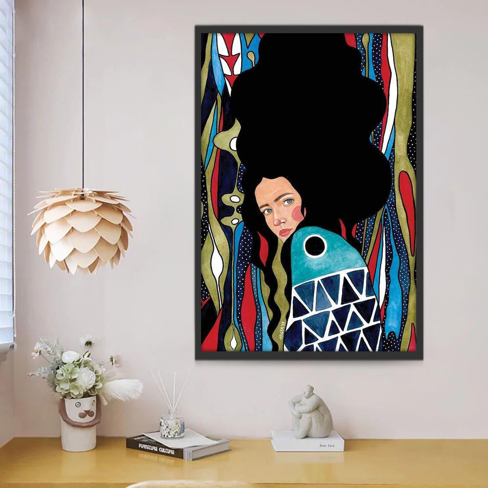 Fille Abstraite Peinture par Numéros