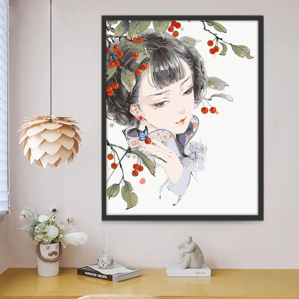 Fille Chinoise Peinture par Numéros