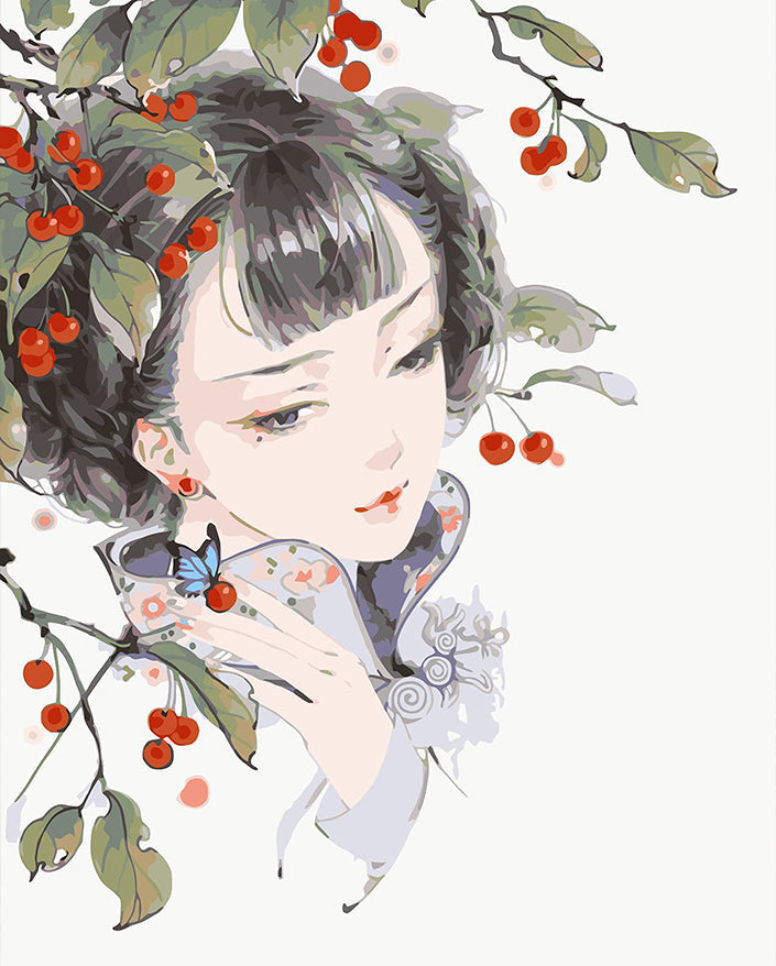 Fille Chinoise Peinture par Numéros