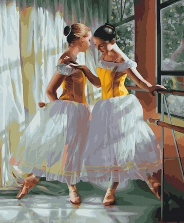 Filles Barre Peinture par Numéros