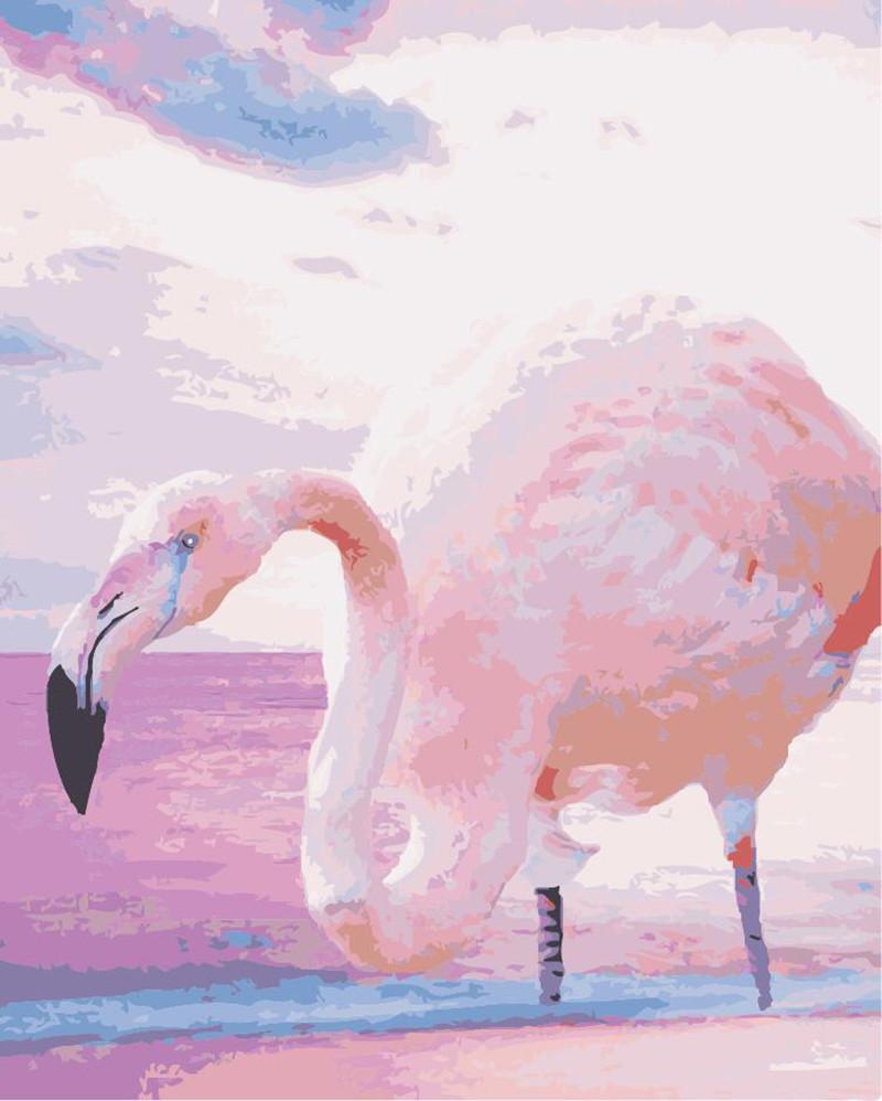 Flamant Enrobé Peinture par Numéros