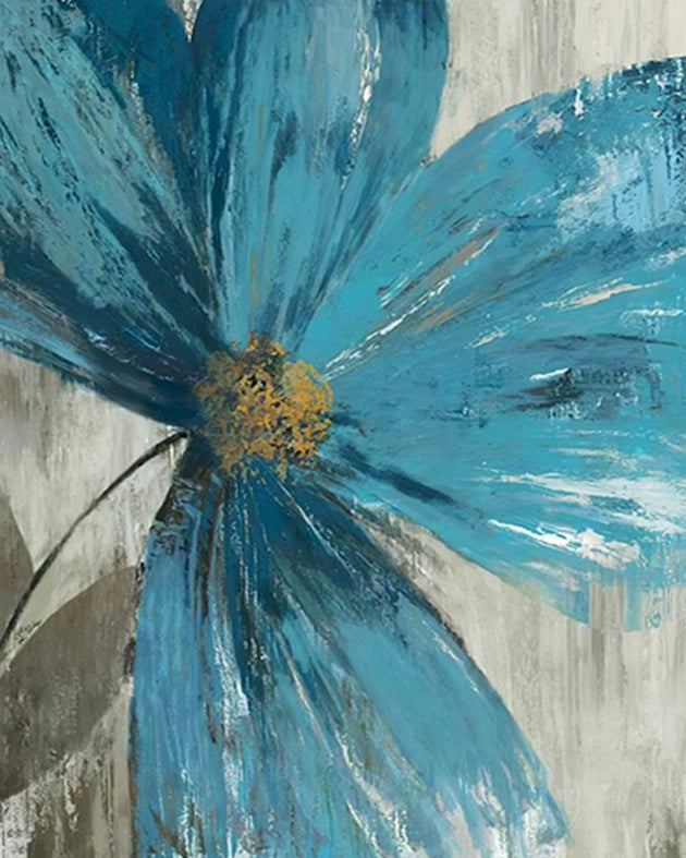 Fleur Bleu Peinture par Numéros