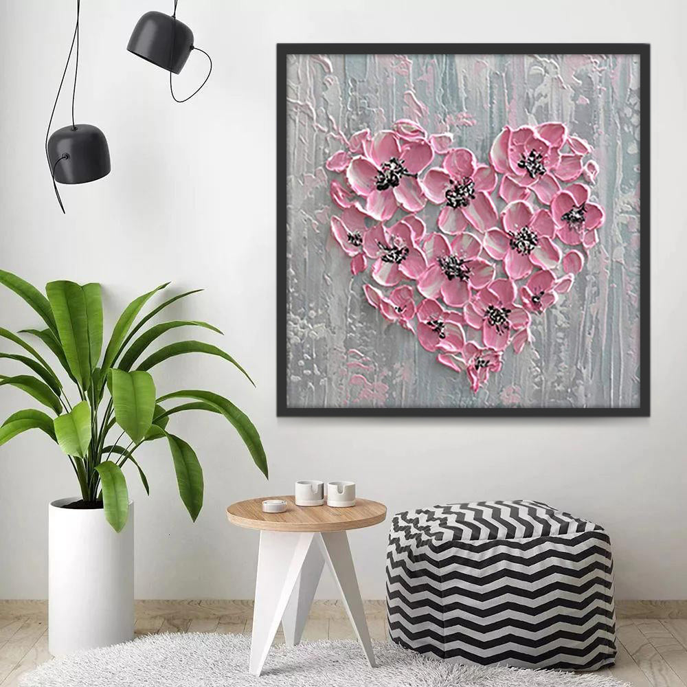 Fleur de Coeur Peinture par Numéros