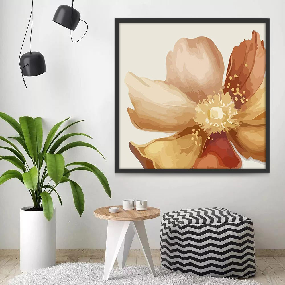 Fleur Dorée Peinture par Numéros