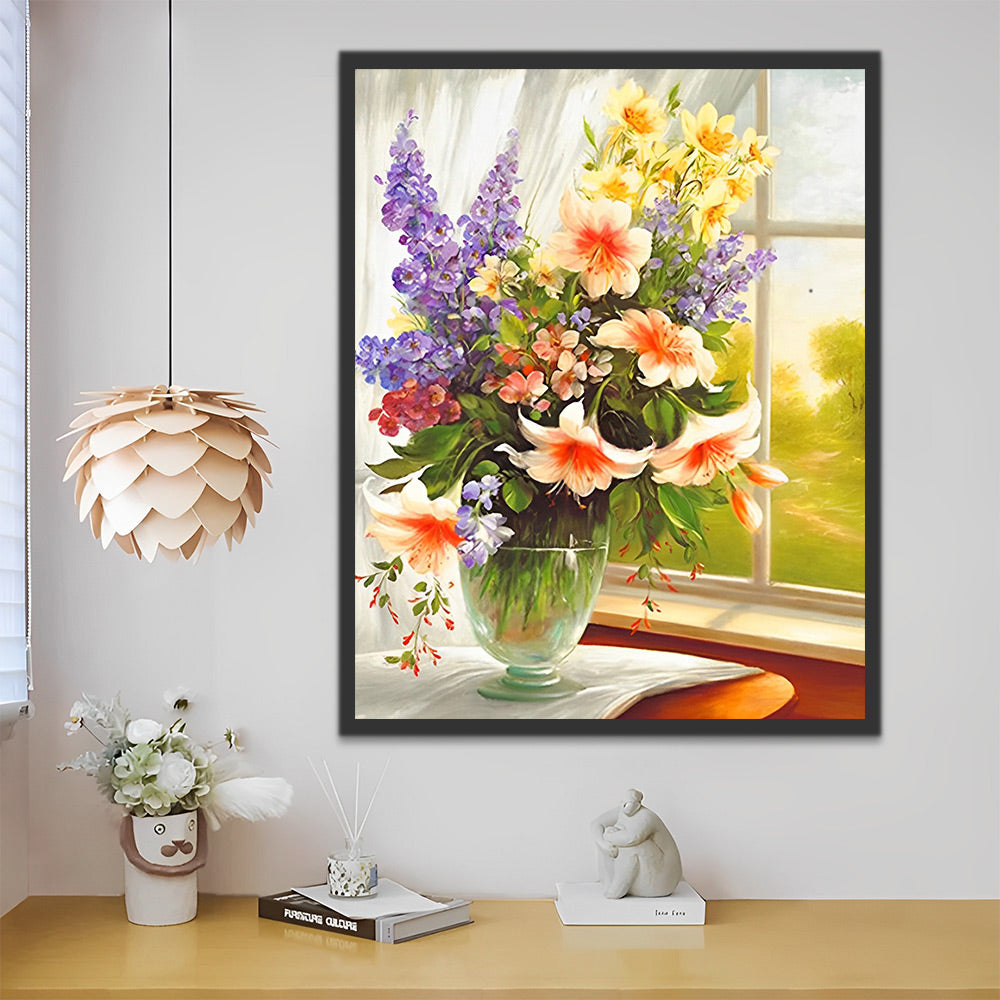 Fleur et Soleil Peinture par Numéros