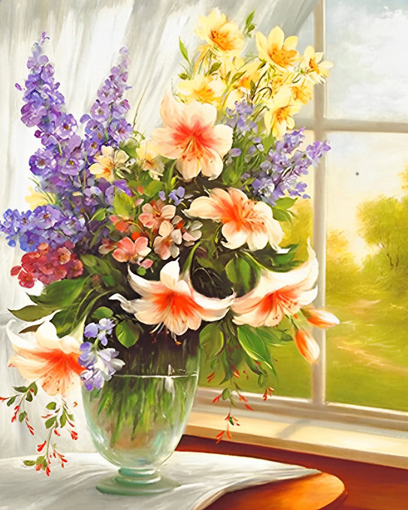 Fleur et Soleil Peinture par Numéros