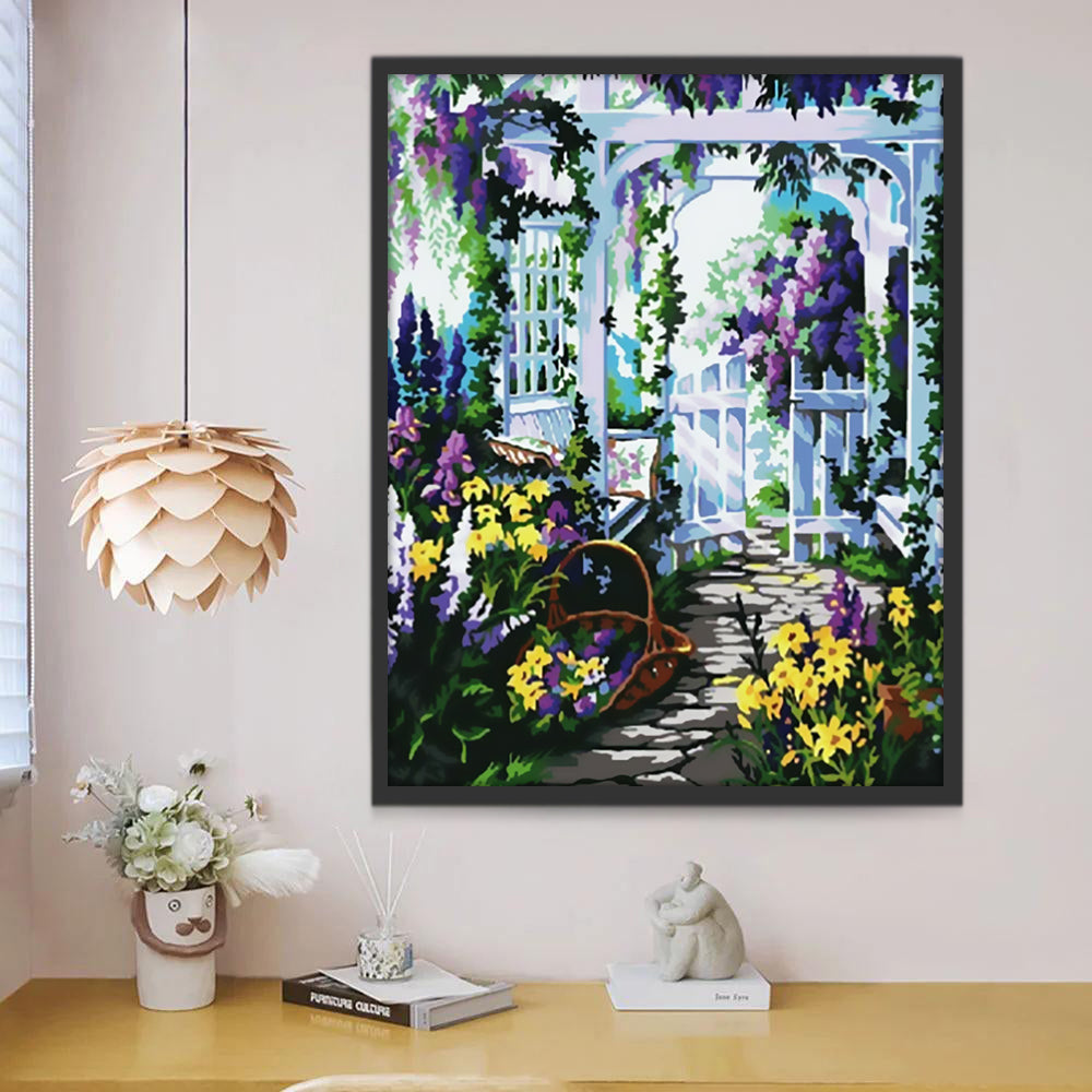 Fleur Maison de Rêve Peinture par Numéros