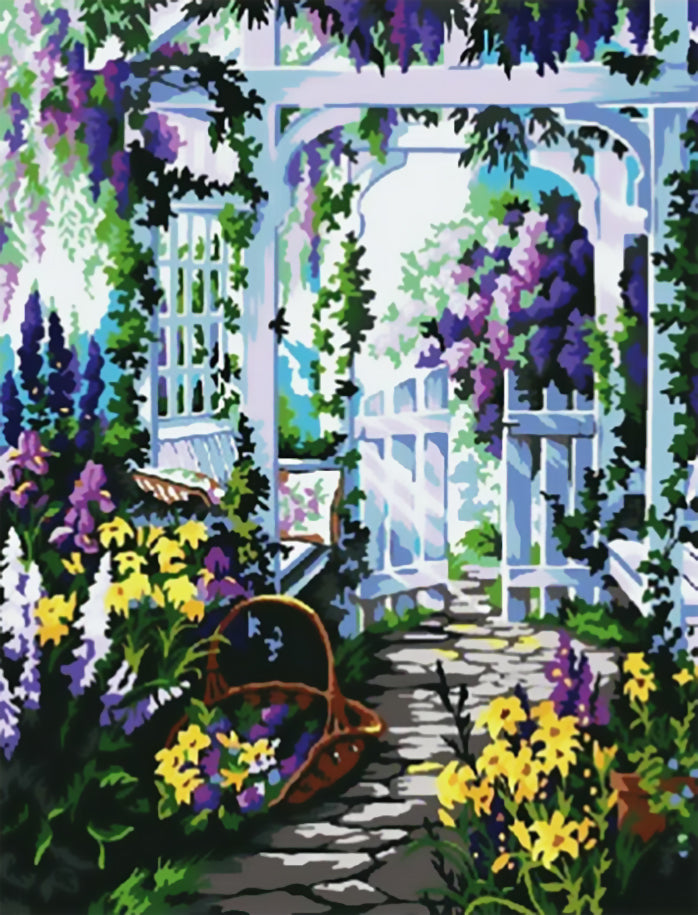 Fleur Maison de Rêve Peinture par Numéros