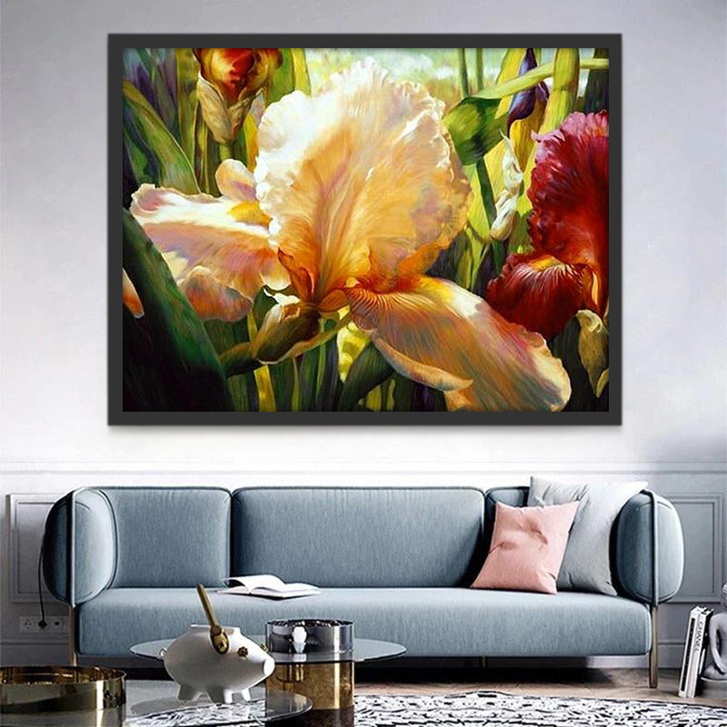 Fleur Papillon Peinture par Numéros