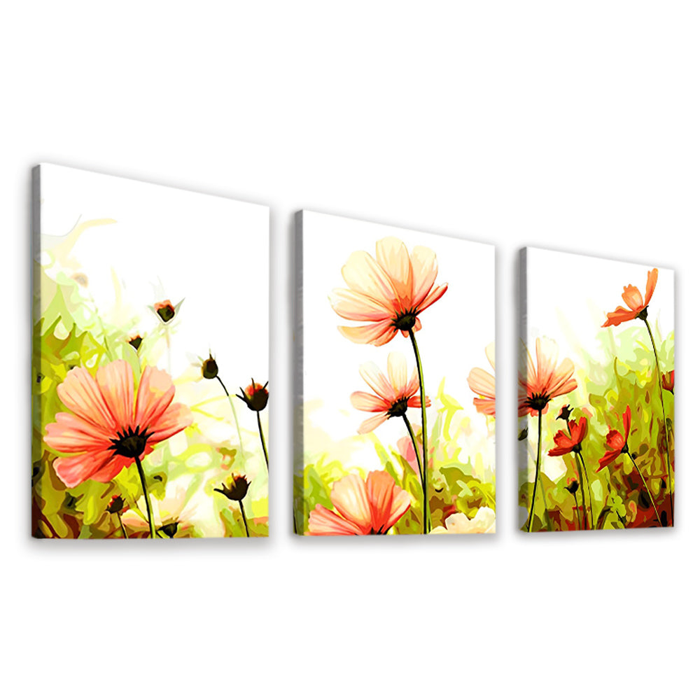 Fleurs 3 Partie Peinture par Numéros