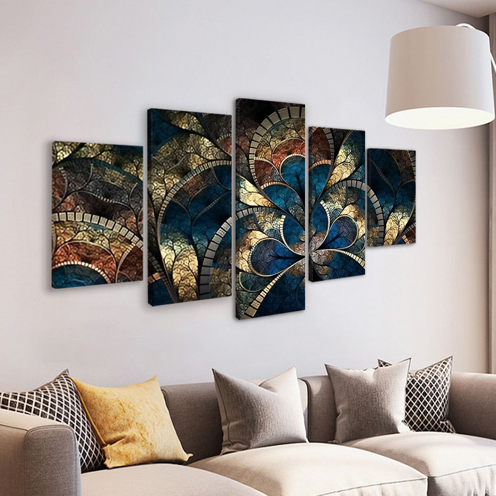 Fleurs Abstraites 5 Partie Peinture par Numéros