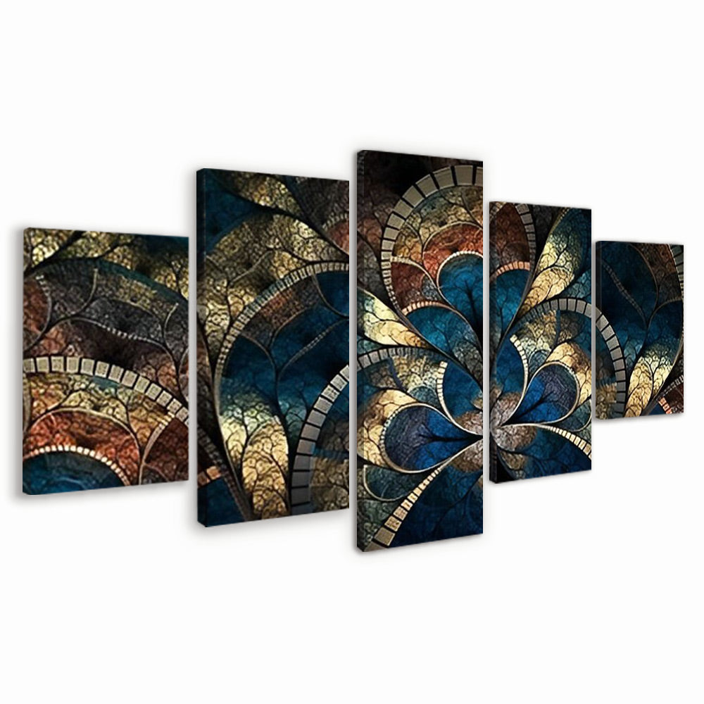 Fleurs Abstraites 5 Partie Peinture par Numéros