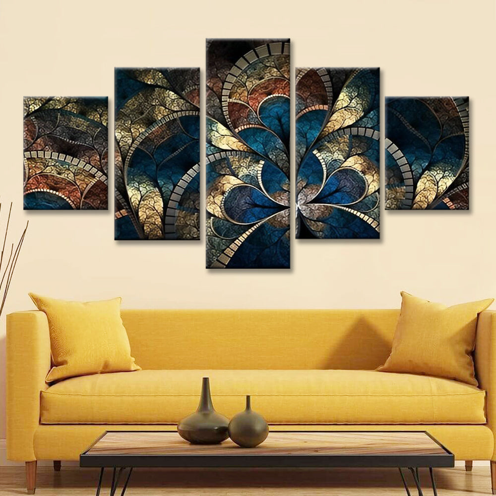 Fleurs Abstraites 5 Partie Peinture par Numéros